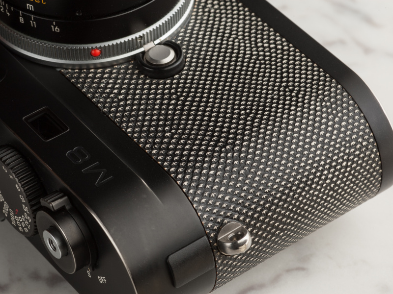 型押しではなく、本物の爬虫類レザーを使用している。硬い肌ざわりがリアルレザーの証だ