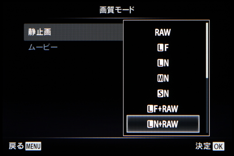 RAWフォーマットでの撮影も可能。JPEGとの同時記録ができるのもうれしい。