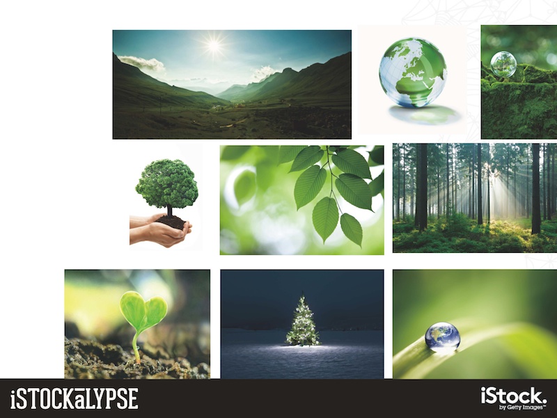 例：LOHAS、サスティナビリティ（持続可能性）、オーガニックなどを連想させる絵柄