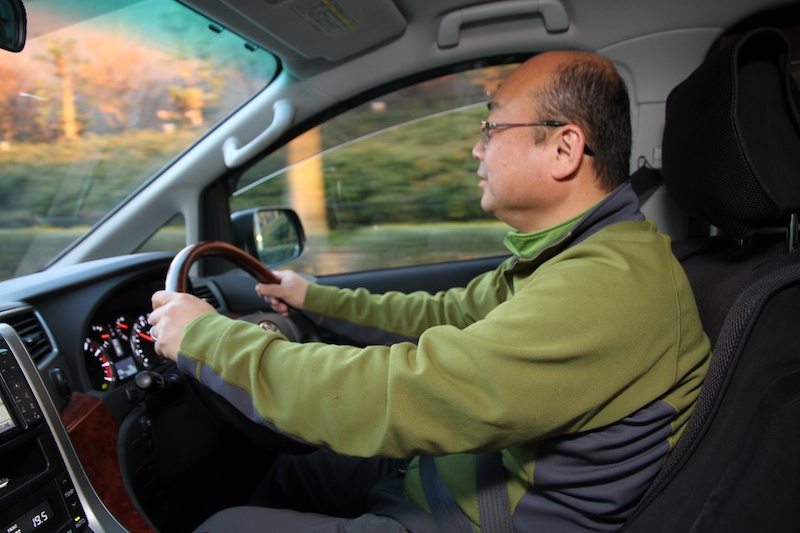 交換したばかりのタイヤで試走。礒村さん曰く、「走行ノイズが気にならない」