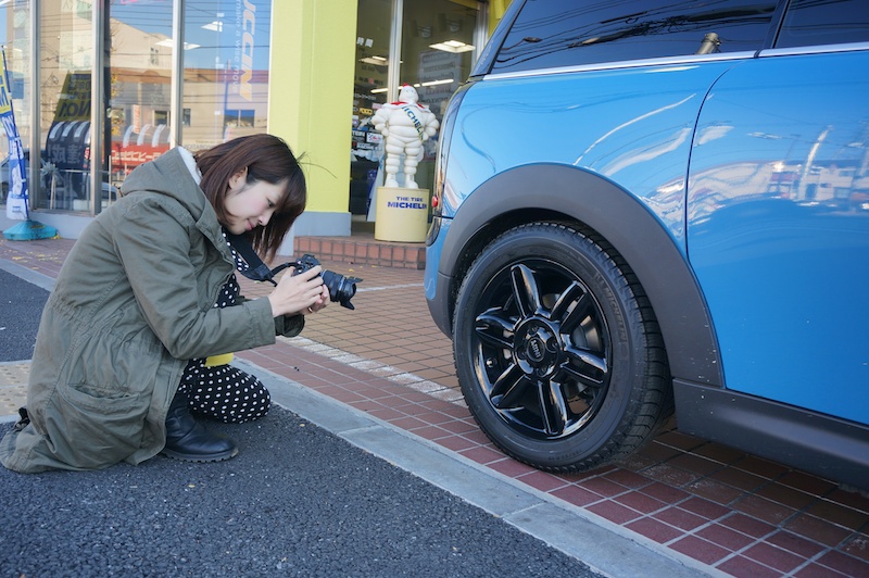 装着したばかりのタイヤを最近購入したOLYMPUS OM-D E-M1で激写