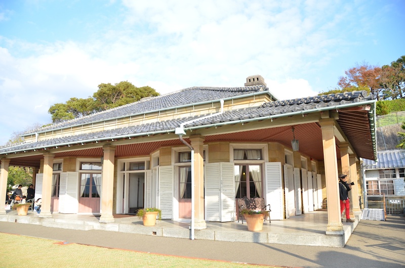 旧リンガー邸。グラバー商会に勤め、ホーム・リンガー商会を設立したフレデリック・リンガーの旧邸。国の重要文化財に指定されています。