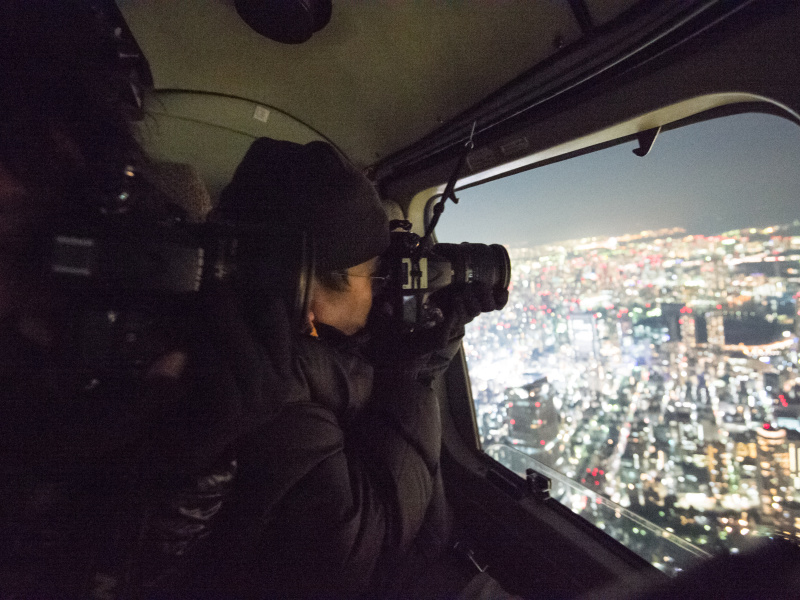 冷たい風を激しく浴びながらも、どんどん撮影する