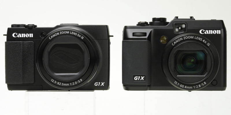 参考：PowerShot G1 X（右）とのサイズ比較
