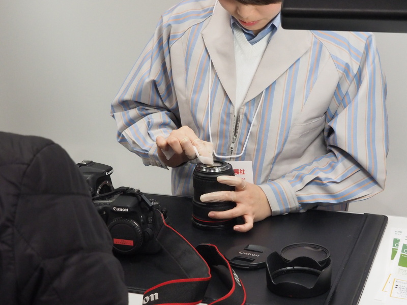 EFレンズのクリーニングコーナー