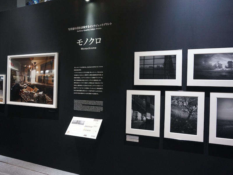 実際のプリントを多数展示することで、表現力の高さを示していた