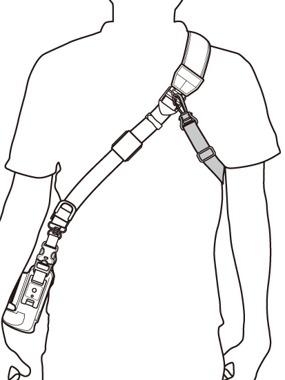 ストラップの胸部と背部に取り付けて装着感を高められるとする