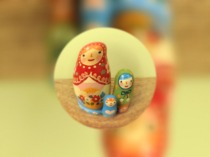 宙玉で撮影をした場合、玉の内側と外側で天地が逆になるのが特徴。バックとのバランスを考えながら撮影するといい。