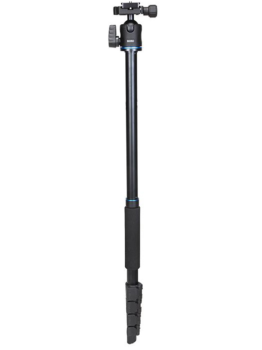 三脚の1本を取り外して一脚として使用できる