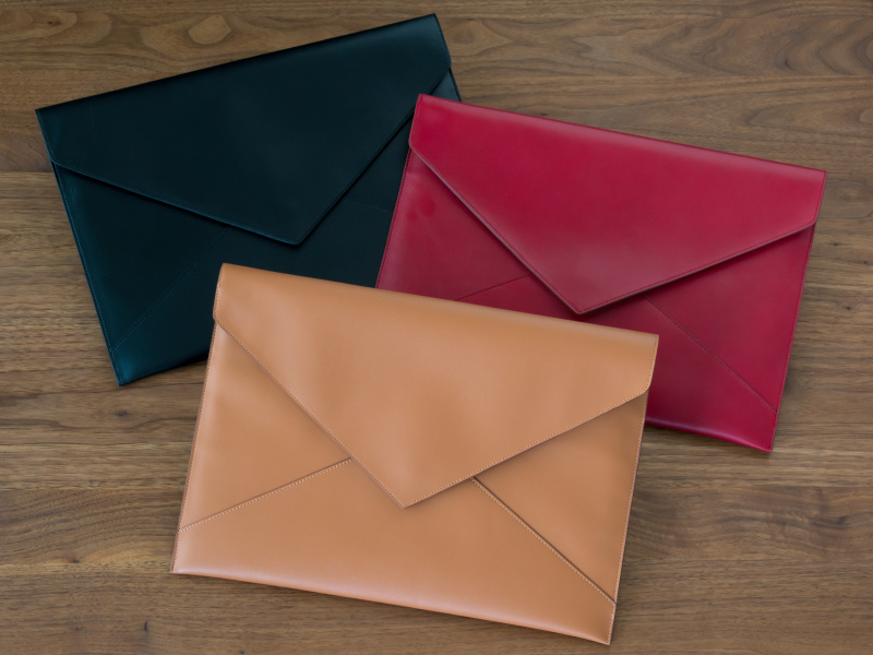 Aコース：A4サイズ革製クラッチケース