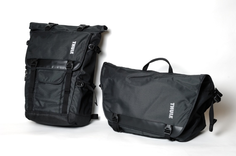 THULEの最新シリーズ、Covert。計4製品をラインナップする。左からCovert DSLR Backpack、Covert DSLR Messenger