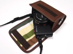 OLYMPUS PEN E-PL6 Liteレンズキット用の帆布製ケース - デジカメ