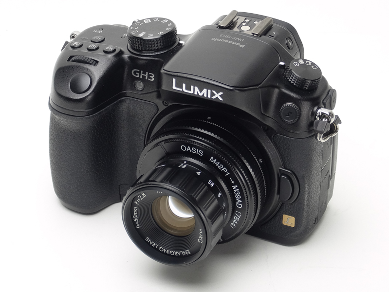 DMC-GH3に装着したところ