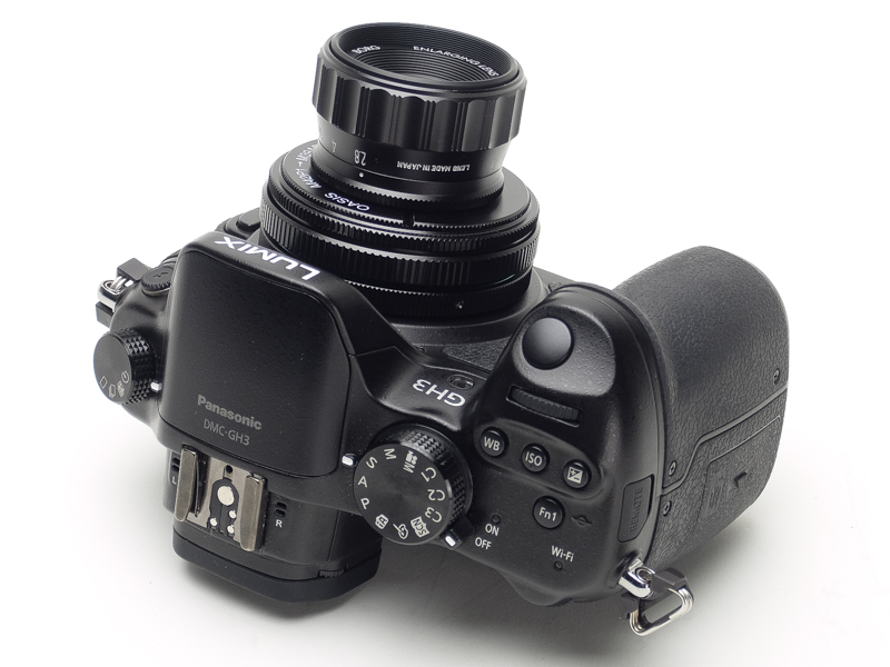 DMC-GH3に装着したところ