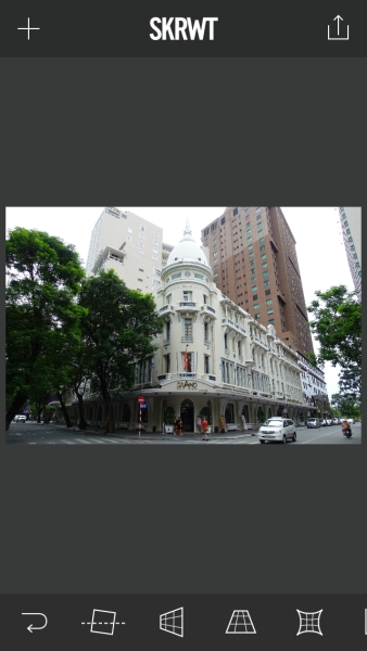 こちらも上すぼまりを補正