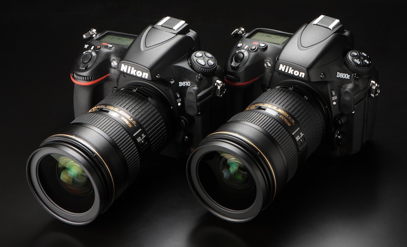 D810（左）とD800E（右）