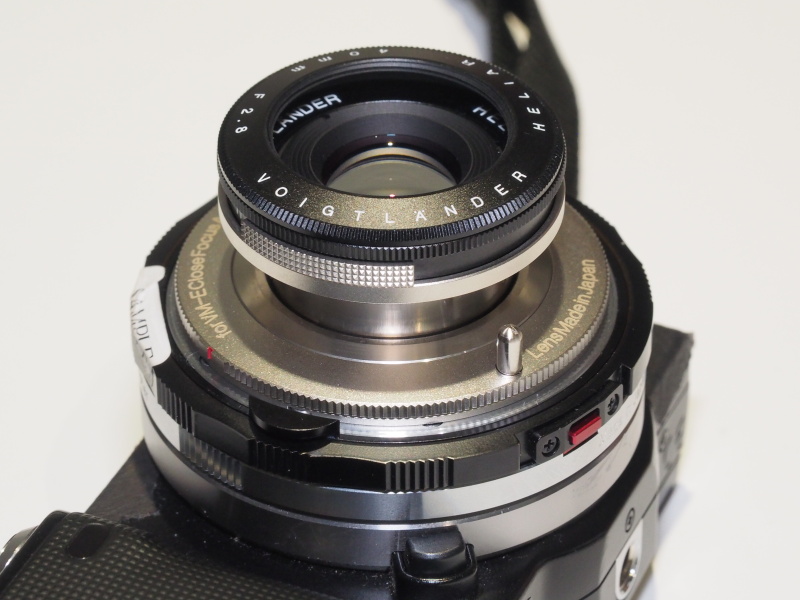 VM-E Close Focus Adapterを介した装着例