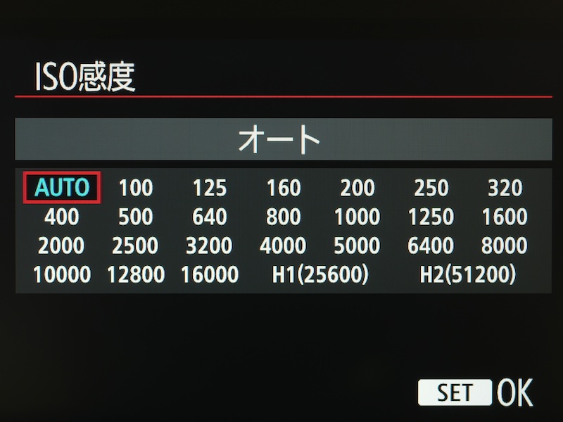 5年前に登場したEOS 7Dに比べると、さすがに高感度性能が違う。拡張時の最高感度はEOS 7DのISO12800からISO51200になった