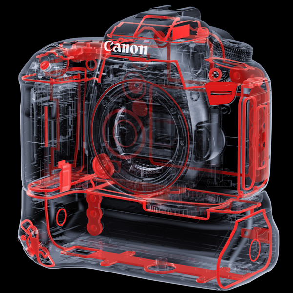 赤のラインが防塵防滴のためのシーリング部材