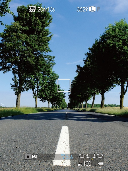 カメラを縦位置に構えると、ファインダー内の表示を自動で切り替えることもできるようになりました。