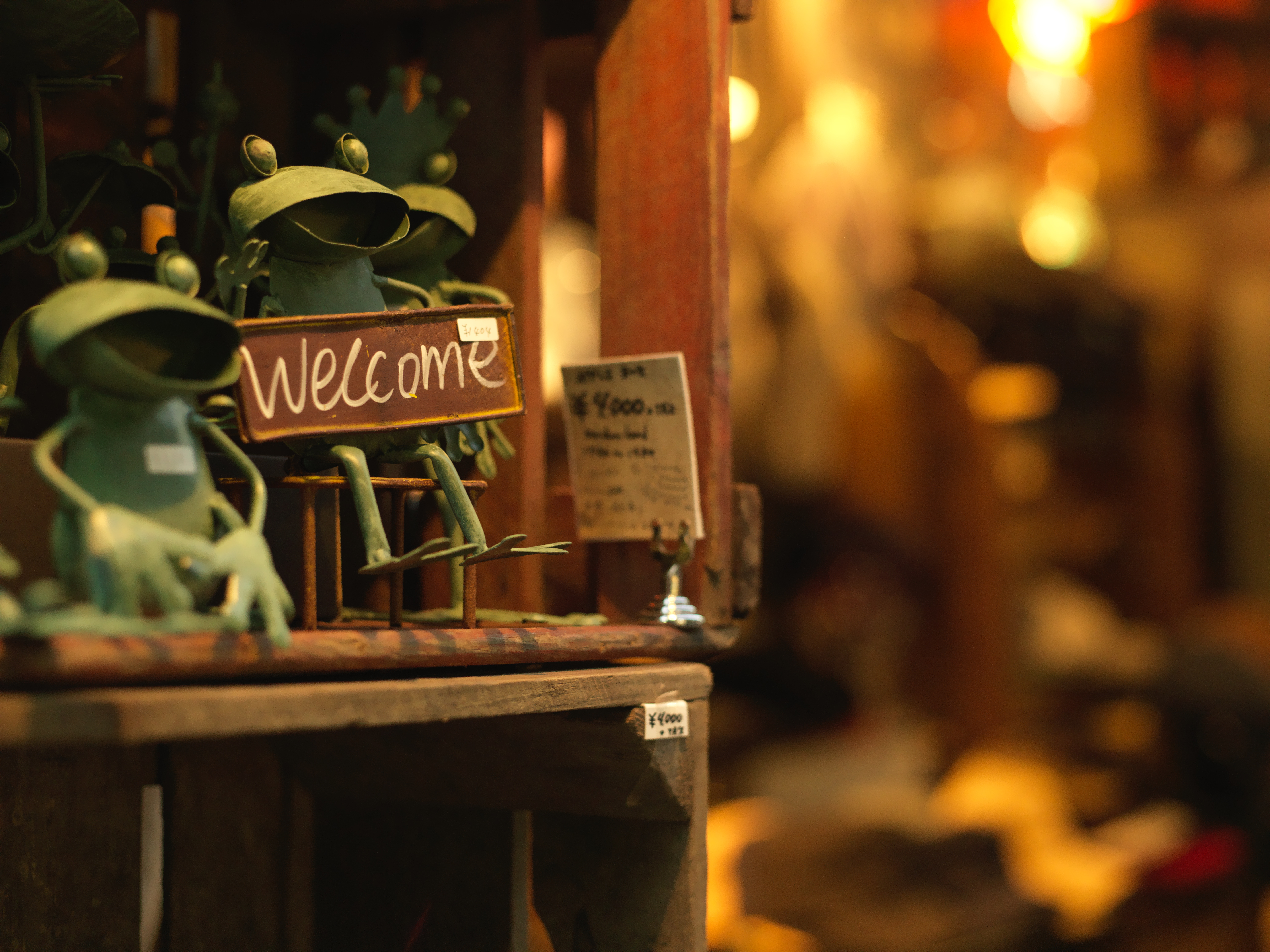 雑貨屋さんのディスプレーを撮影。日が落ちてローライトコンディションではあったが、ISO3200で手持ち撮影できた。このようなシーンではISO3200でもノイズ感は気にならない。Hasselblad C 80mm T* / 1/125秒 / F2.8 / ISO3200