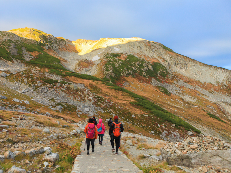 インターバル撮影をしながら下山した