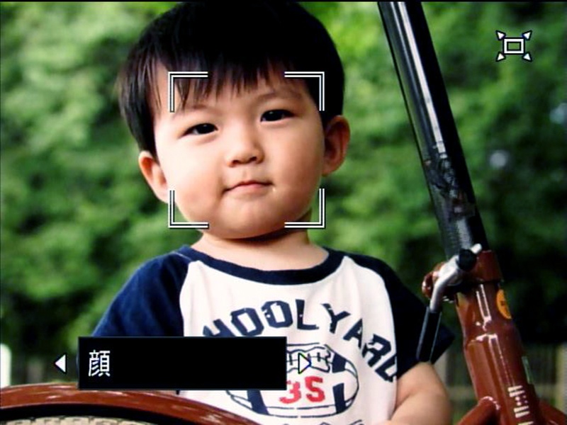 左から順に、オートズームを「顔」「上半身」「全身」に設定した状態。画面に対する顔の大きさが維持されるように、被写体の動きに応じて自動的にズームが行われる