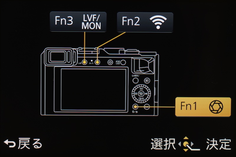 各所に設けられたFn（ファンクション）ボタンの設定はここから行なう