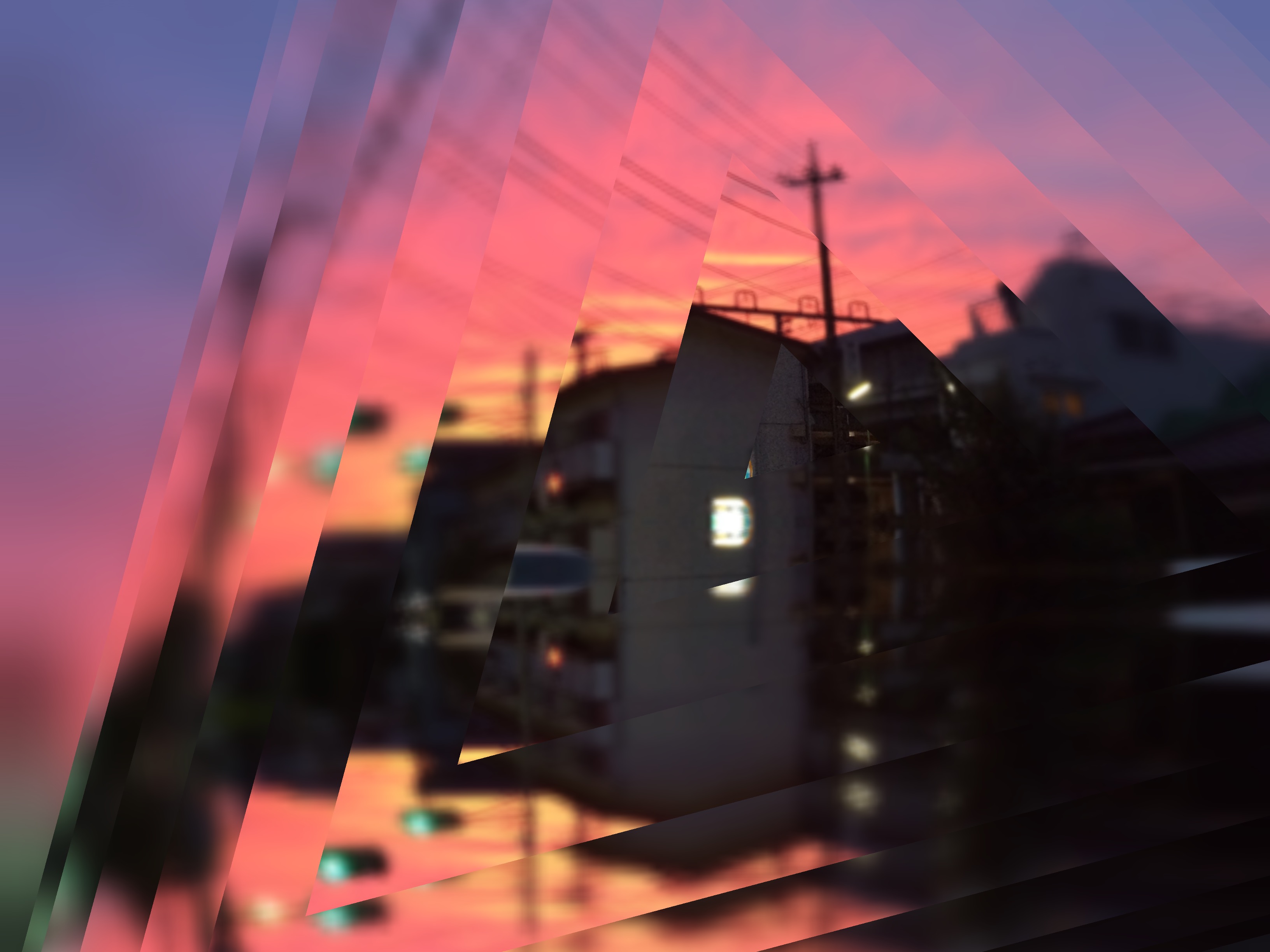 三角のプリズムを使い、背景を強めにボカしてみました