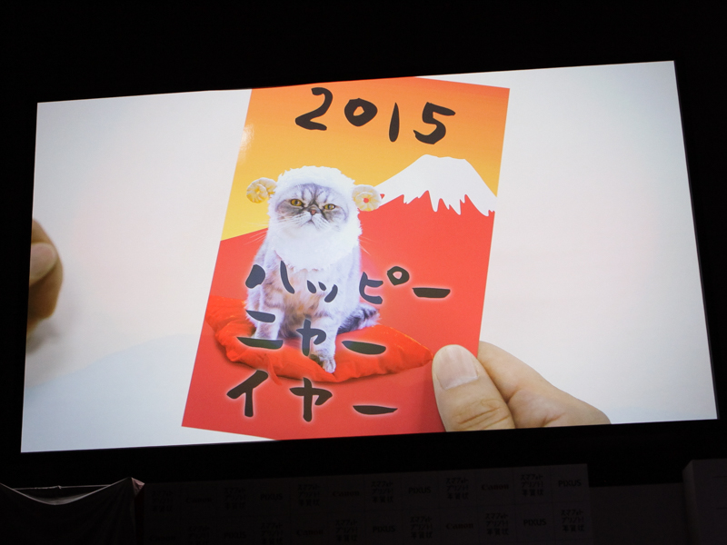 新CMの一部。レオンくんにちなんで、ハッピーニューイヤーならぬ「ハッピーニャーイヤー」となっている