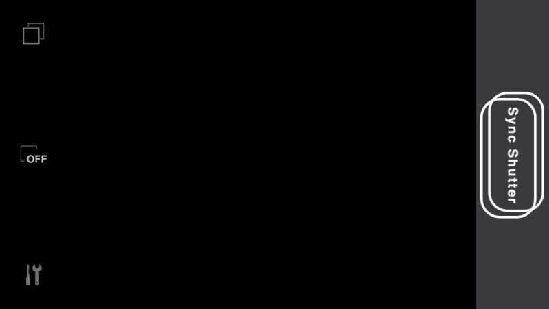 「Sync Shutter」ボタンを長押しして、待機状態にしてからハッセル本体のシャッターボタンを押す