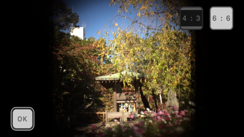 4：3と6：6、2種類のアスペクト比が選択できる。やはりスクエアフォーマットで使いたいところだ