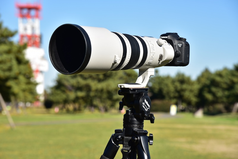 雲台をFHD-71QNにチェンジ。基本的には動画用の雲台だが、動きモノを撮るのにも都合が良い。レンズに三脚座があれば、縦位置での撮影も可能。