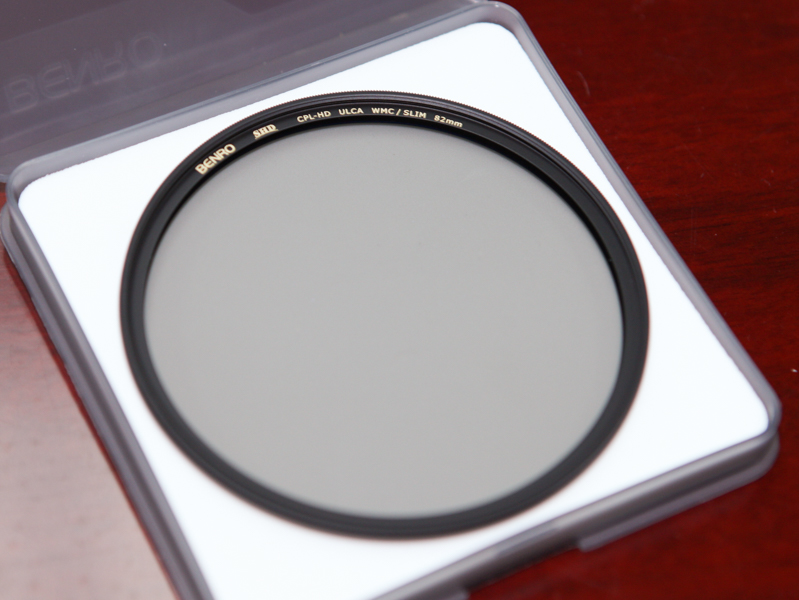 日本製の偏光膜を使ったサーキュラーPLフィルター。写真は最上位グレードのSHDシリーズでULCAコーティングも採用
