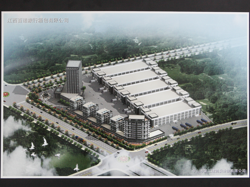 江西省に新築する工場の完成予想図。“カメラ用品の生産”でこのように大きな工場を建てることに驚く