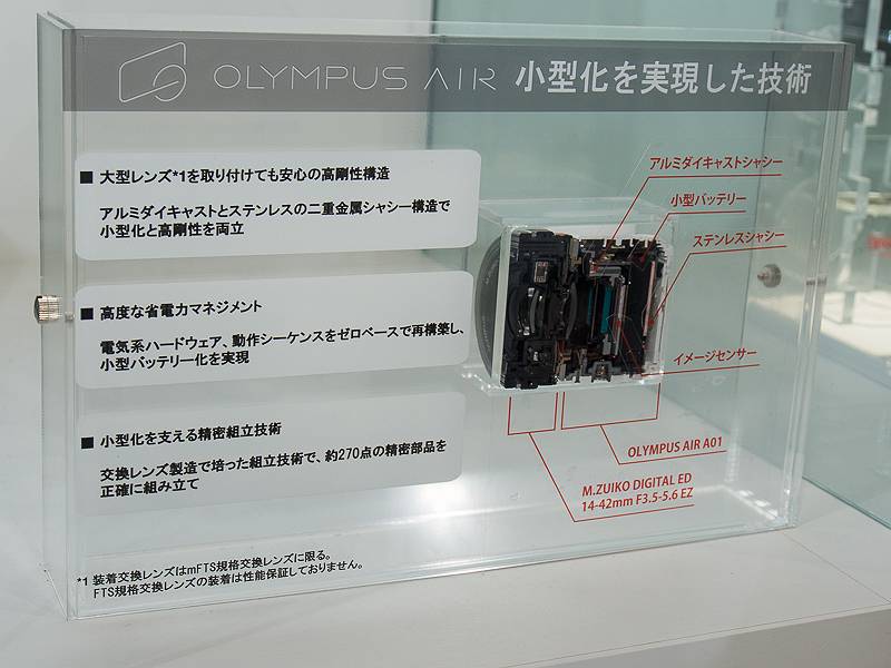 OLYMPUS AIRのカットモデルも