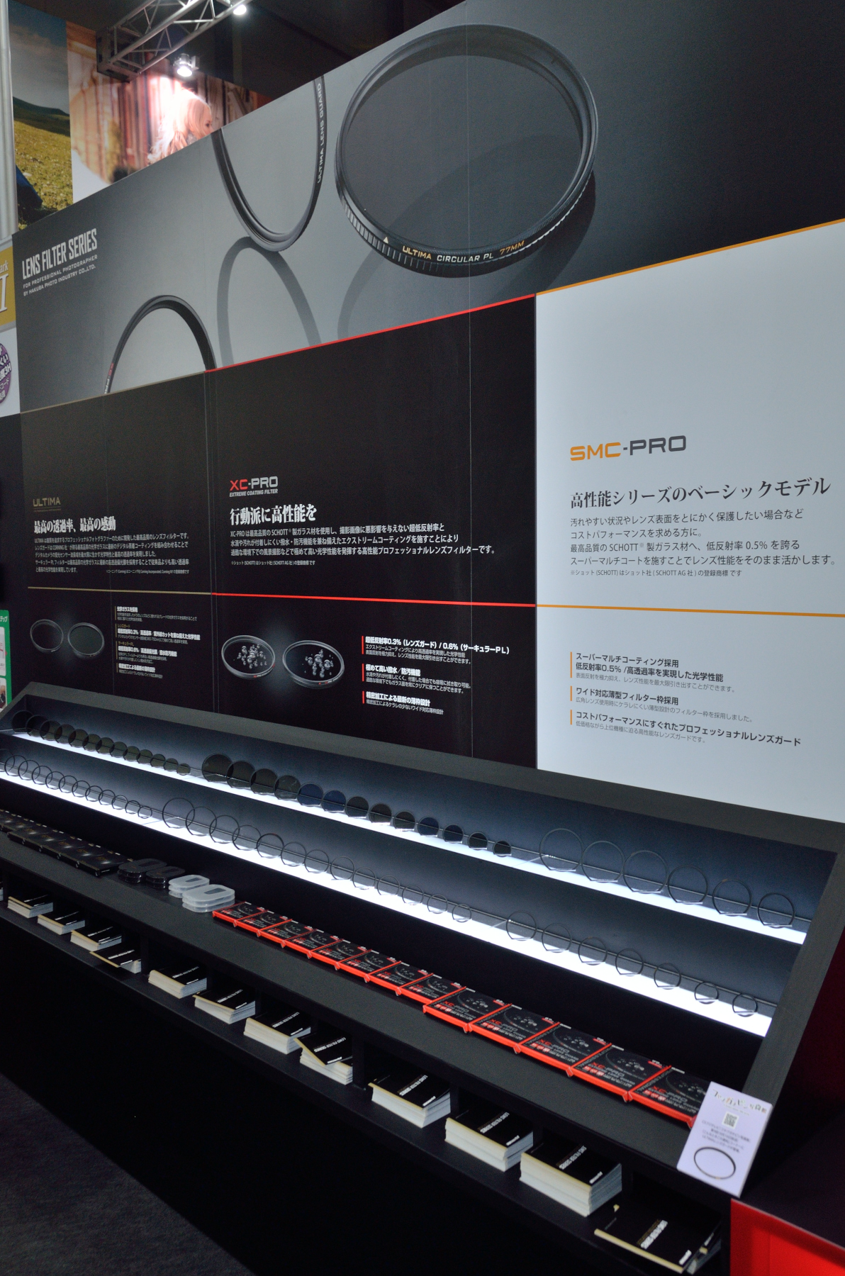 3系統になった高機能フィルターシリーズの展示