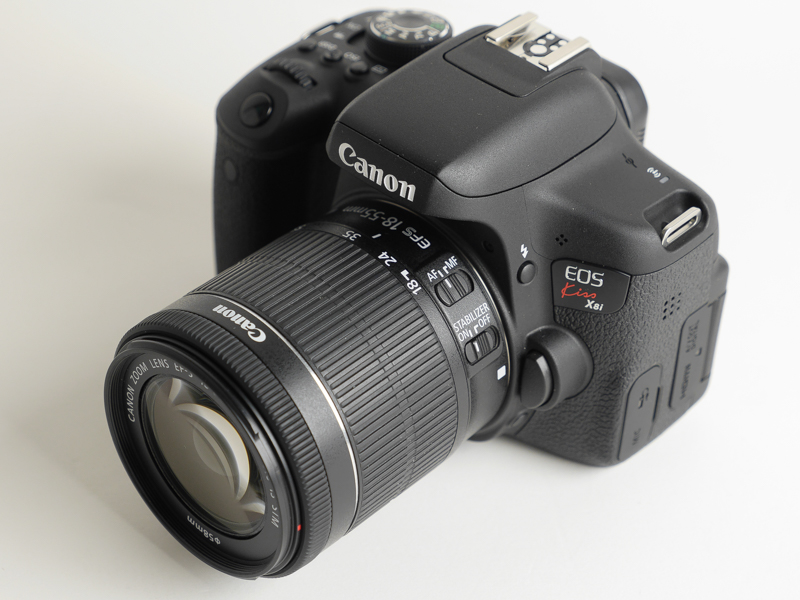 EF-S18-55mm F3.5-5.6 IS STMを装着したところ