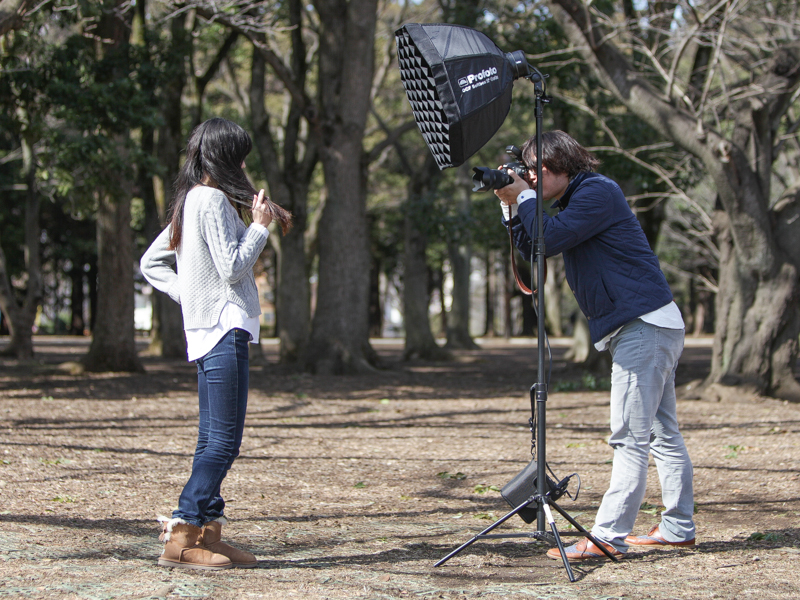 HSSの作例では、オクタにグリッドを付けて撮影