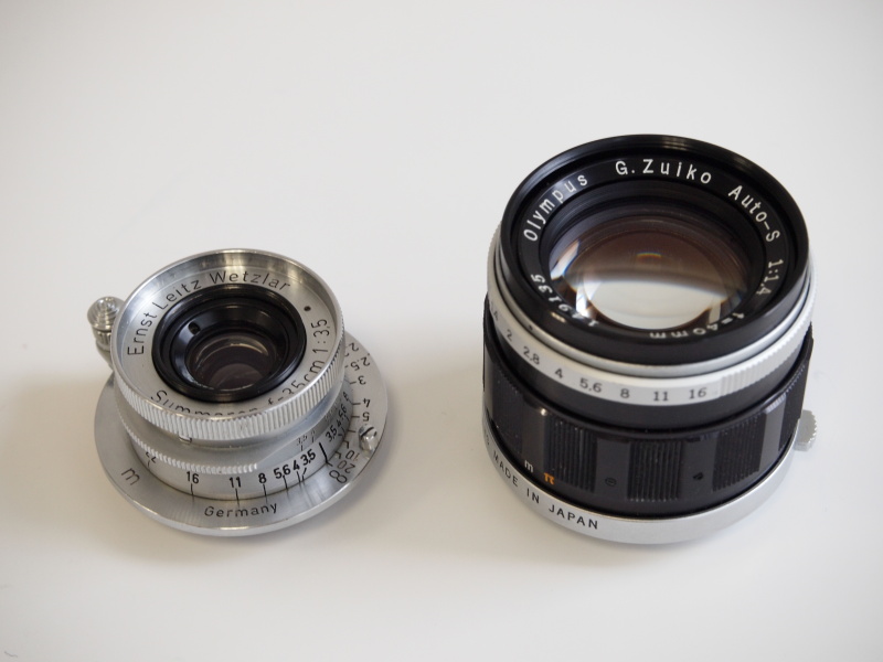 小型のオールドレンズの例