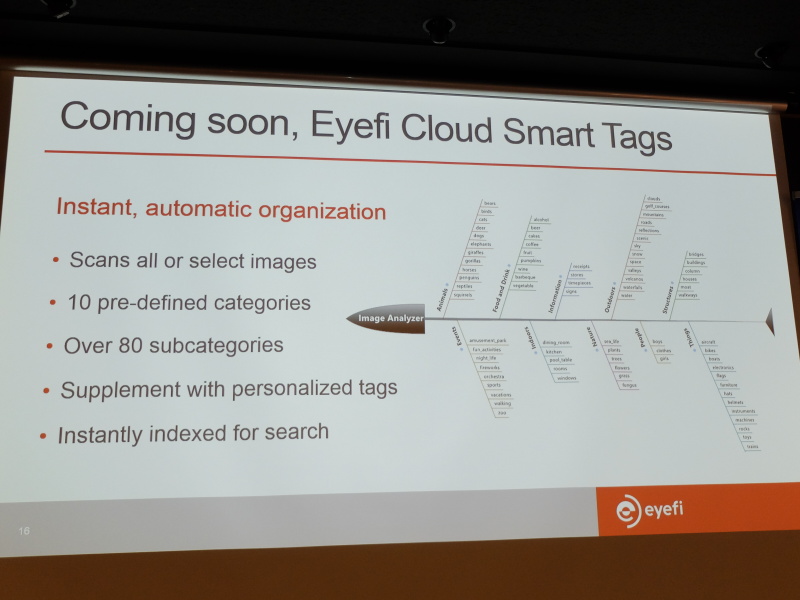 スマートタグの概要。画像認識で自動タグ付けを行なう。ローカライズを見据えてキーワードを限定した