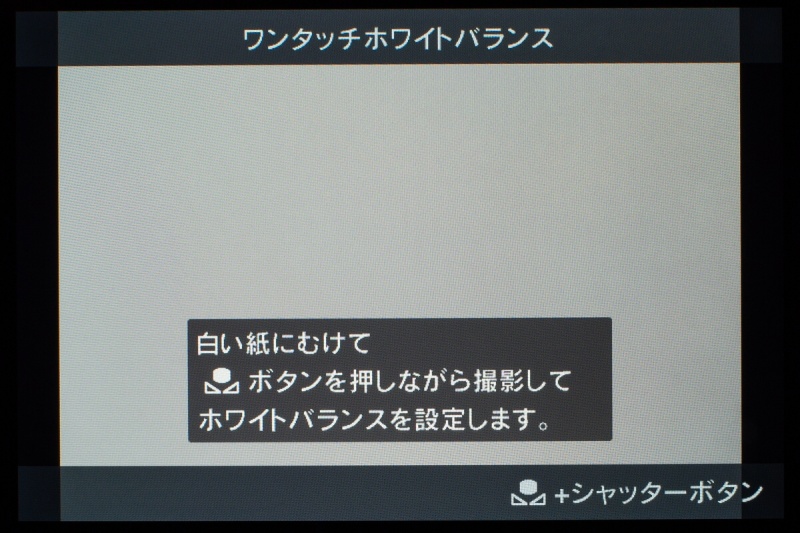 ワンタッチホワイトバランスボタンを押しながらシャッターを切ることでマニュアルホワイトバランスが設定できる。光源に合わせてきちっとホワイトバランスを取りたいときに便利