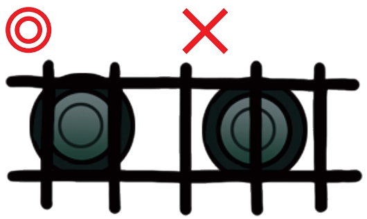 レンズの位置によっては消えることもある