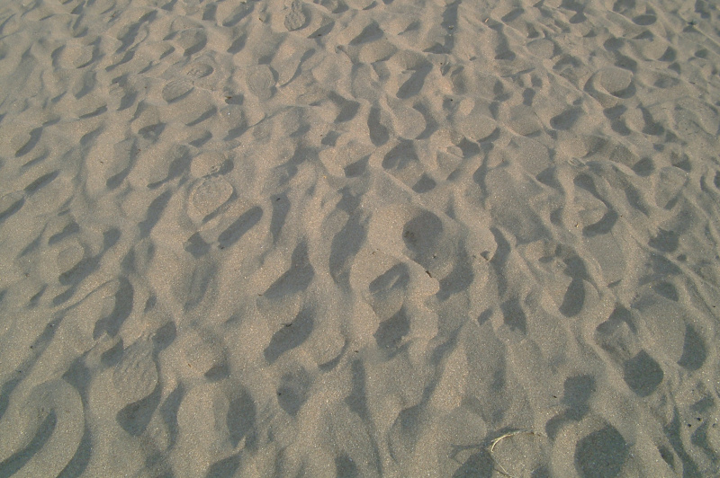 コントラストが弱く、ハイライト部とシャドウ部のつながりはあるが、砂の質感が再現できていない。