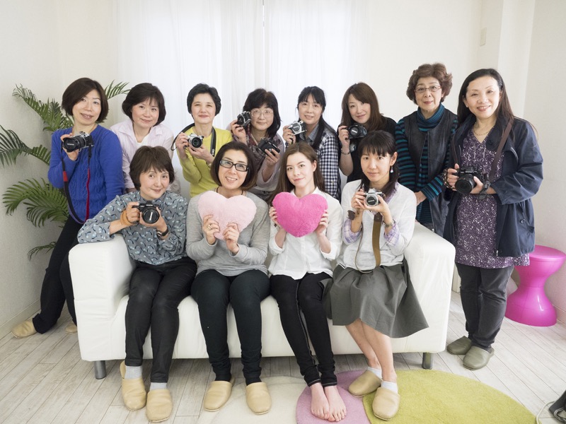 講師の村尾昌美先生とモデルの梓媛さんと一緒にハイ！チーズ♪