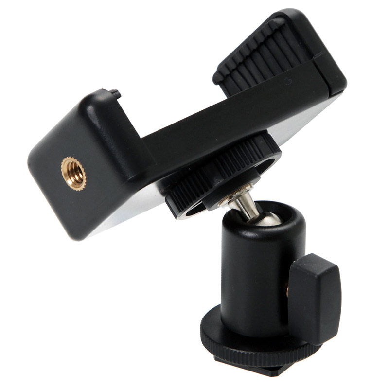 小型の自由雲台で自由に角度が変えられる