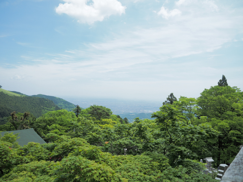 大山阿夫利神社・下社（しもしゃ）から一望した景色。