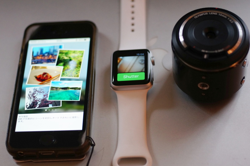 Apple WatchとOLYMPUS AIRがアプリ「AirRecipe」で連携
