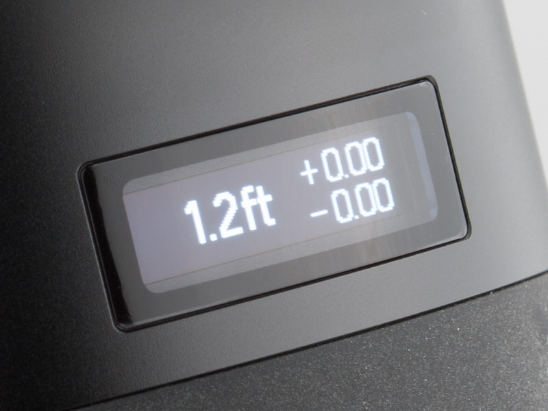 mとftの表示切り替えが可能だ。これはft表示の状態だ