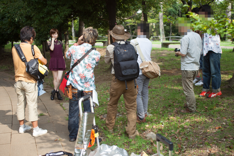 教室の最初は撮りやすい日陰で“肩慣らし”